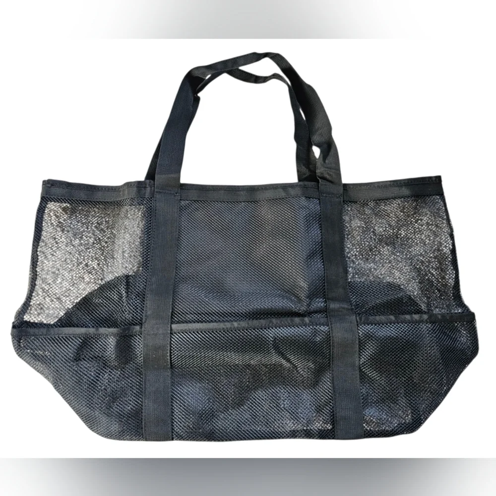 Black Mesh Beach Bag Tote. New With Out Tags.